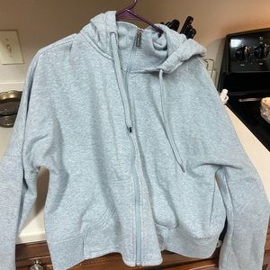 calvin klein grey zip up womens hoodie